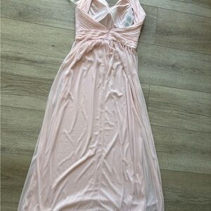 David's Bridal Soft Pink Wedding Dress